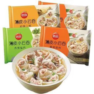 เกี๊ยวหมูจีน 305g เกี๊ยวบาง อาหารมังสวิรัต หมูธรรมชาติ เกี๊ยวหมูเห็ด เกี๊ยวหมูแช่แข็งเร็ว อาหารเช้า