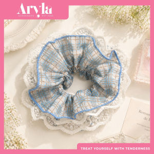 [ARYLA] Phụ Kiện Scrunchies Sọc Caro Basic SCC008