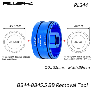 Rủi RO xe đạp ren trung tâm trục dụng cụ tháo Xe đạp thể thao xe đạp leo núi rỗng tích hợp trục cờ lê