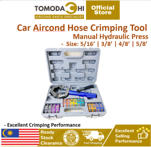 TOMODACHI DIY Car Aircond Hose Crimping Tool | 5/16 3/8 4/8 5/8 | Heavy Duty & Excellence Crimping Performance III
