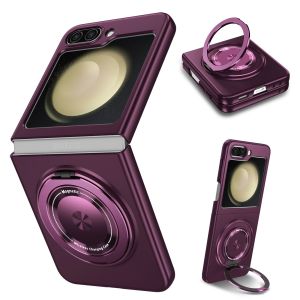 KISSCASE 360° Rotating Bracket Stand Armor Phone Case For Samsung Galaxy Z Flip 6 5 4 3 5G Skin Feeling Matte Folding Hard PC Anti-fall Shockproof Back Cover For Galaxy Z Flip 6 5 4 3