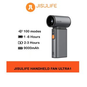 JISULIFE FA55 HANDHELD FAN ULTRA1 - DARK GREY / BRIGHT BROWN