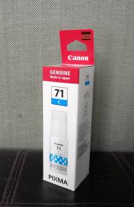 Canon GI-71C น้ำหมึกพิมพ์แบบขวด สีฟ้า ของแท้ Cyan OriginalCanon PIXMA G1020/G2020/G3020/G2060/ G3060