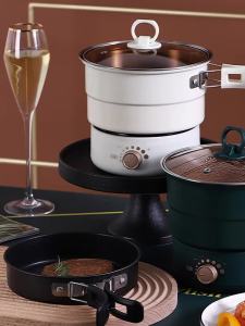 【PPO0】Foldable Portable Cooking Pot Stainless Steel Split Electric Cooker  Pot Combo for Dormitory Travel Office Use