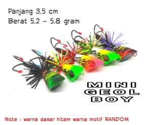 Jump Jaws Frog GEOL 3.5 cm Handmade Kayu