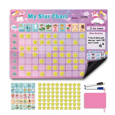 OSSDE Magnetic Reward Chart for Kids Responsibility Chart Good Behaviour Daily & Weekly Planner