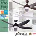 SMART Ceiling Fan Bestar Star5 5 Blades 38inch 48inch 58inch Star 5 DC Fan. 