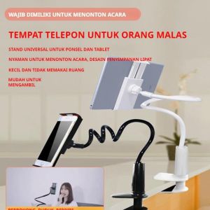 Dudukan Malas Dasar Spiral/Dudukan Tablet Ponsel/Dudukan Ponsel/Dudukan Ponsel Malas/Dudukan Ponsel Malas/Dudukan Tablet Ponsel Lengan Spiral Dapat Diputar 360 Derajat hm