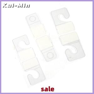 Kui-Min 100pcs PVC Slot Hole Adhesive Hang Tags Hook Merchandise Box Bag Hangers Display