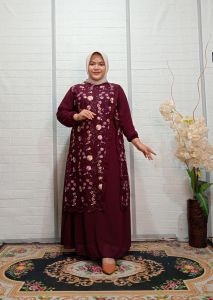 Gamis Brukat Remaja Wanita Gamis Kondangan Kekinian Dress Pesta Mewah Terbaru