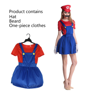 Carlanisa Super Mario Costume for Kids Boy Adult Men women costume jumpsuit  Luigi Bros Halloween costume