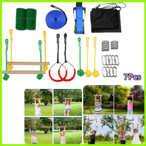 【AA MALL】เด็กกลางแจ้งปีนเขา 7 ชิ้น ชุดกีฬาปีนเขารวมสำหรับเด็กฝึกทรงตัว