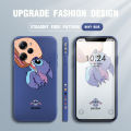 Hontinga Casing Case For Poco X5 Pro 5G Case Cartoon Anime Stitch Case Square Original Liquid Soft Silicone Edge Pattern Rubber Case Full Cover Camera Protection Cases Back Phone Casing Softcase. 