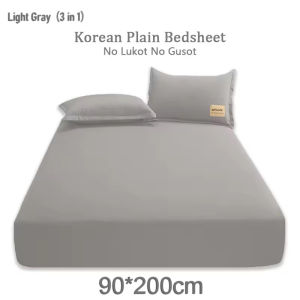 HavenHaven 3 in 1 Plain Bedsheet No Lukot No Gusot Bedsheet Single/Double/Queen Size Bed Sheet Cover With Garter#cd013#GDQ