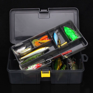 Plastic Tool Box with Double Layer Multi-Function Storage Portable Toolbox Small Items Storage Container Portable Box