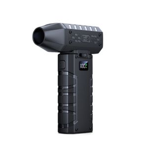 CUNXIN 80000 รอบต่อนาที แฟนพัดลมเทอร์โบแรงแรงแบบพกพา โคมไฟส่องสว่าง จอแสดงผล LED โบลเวอร์ฝุ่นทรงพลัง ใช้งานได้หลากหลาย กระแสลมแรง ลมเป่าไฟฟ้าขนาดเล็ก ทำความสะอาดรถยนต์