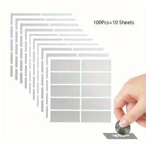 GUAIP 100pcs Funny Scraping Stickers Scratch Cards Rectangular Adhesive Scratch Off Stickers DIY Scraping Cards And Tickets Creative Scratch Off Cards Party Event