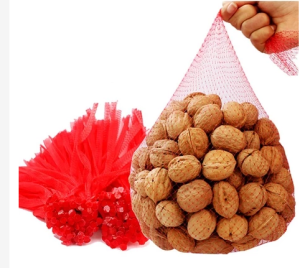 100pcs Reusable Mesh Bags 14Inch Produce Grocery Packing Net Sacks PE Fruits Seafood Storage Bags