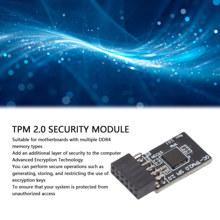 TPM 2.0 Module Multi Purpose Encryption Security Module 2.54mm Spacing ...