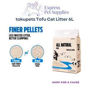 Tokupets 6L Tofu Cat Litter | Biodegradable | Odor Control | Clumping No Dust