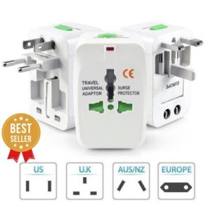 Travel Adaptor Multifungsi Universal EU AU UK US Plug Colokan Steker Listrik Multi International Portable