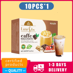 Luxe Slim caffe macchiato 瘦身燃脂咖啡 减肥 Slimming Coffee (10g*10) Fast Weight Loss Coffee Fat Burning Slimming Coffee
