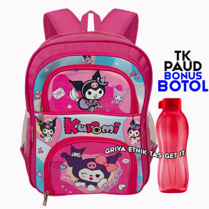 Tas LABUBU KUROMI 2024 Tas Sekolah Perempuan TK Paud Terbaru BONUS BOTOL MINUM Frada