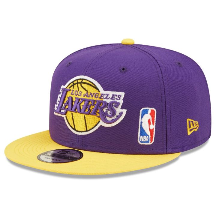 Topi Lakers Purple Yellow Ungu Kuning Logo Bordir Snapback Topi