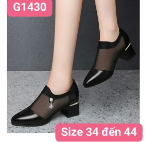 E1430 - Giày Elisa Boot lưới cổ ngắn – Màu Đen CAO 3P VÀ 5P