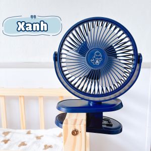 Quạt Kẹp Tích Điện CHIBÉ K12 Kẹp Xe Đẩy Cho Bé Pin 6000mAh Quạt liên tục 20H Tích hợp Đèn ngủ Tích hợp sạc dự phòng