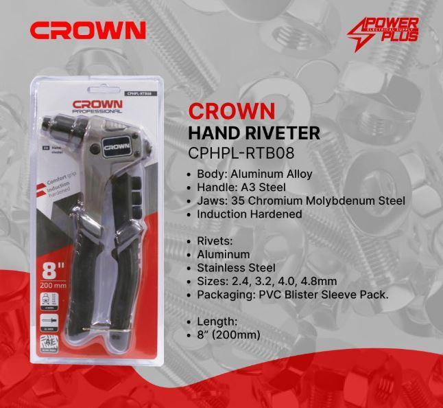 Crown Hand Riveter Aluminum Body with Induction Hardened Jaws ...