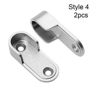 SPORTS XU 2Pcs Zinc Alloy Hanging Rod Closet Pole Sockets U Shape Rod Holder Closet Flange Hang Support