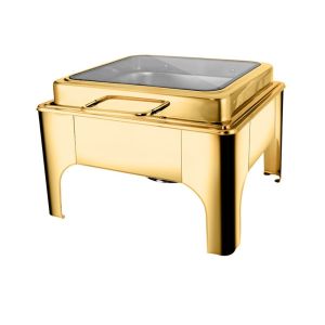 GORGE 6/9L Chafing Dish Buffet Set with Transparent Hydraulic Lid Stainless Steel Buffet Warmer High Quality Buffet Stove Hotel Restaurant Supplies