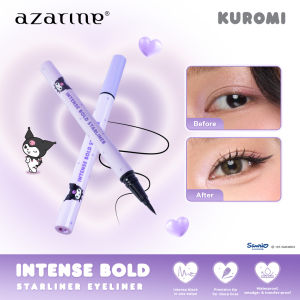 Azarine Intense Bold Starliner [0.55 ml] Eyeliner Hitam Waterproof Longlasting Smudgeproof Transferproof Anti Luntur Tahan Lama di Kelopak Berminyak