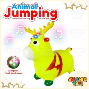 Kuda Kudaan Karet Jumping Animal Mainan Tunggang Anak Genjot Hewan Kuda Unicorn Sapi Rusa Pegasus Kelinci Angsa Kancil Children Bouncer Toys