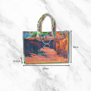 Tas Belanja Hologram Transparan Citihome Elegan dengan Pegangan Kuat untuk Gaya Trendy dan Stylish
