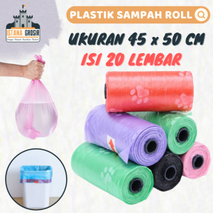 IG77 - Kantong Plastik Sampah Gulung 45 x 50 CM Isi 20 Pcs / Trash Garbage Bag Plastic Roll / Plastik Kresek Roll