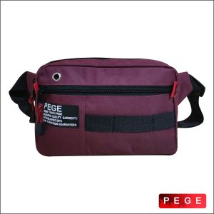 Tas Selempang Pria Crossbody Sling Bag Slempang PEGE Model Polos Kasual Bahan Distro Tebal - PG 8913