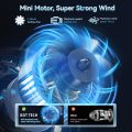 BOT TECH Fan Portable Mini Fan Handheld Fan Rechargeable USB Fans Mini Fan Rechargeable 4000 mah Handheld fan turbo Strong Wind 5Gear Wind Speed Fan Mini Electric Fan Digital Display Adjustable Turbo Portable Handheld Fan for Outdoor Sports. 