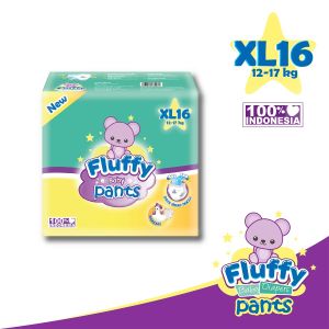 Fluffy Popok bayi Celana XL isi 16 Lembar Baby Diapers Pants XL16 Promo Murah