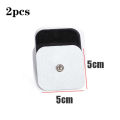 Bantalan Elektroda EMS 5x5cm Pad Tens Terapi  Pads Kancing 2pcs Cocok Untuk Alat Pijat Listrik Rehabilitasi. 