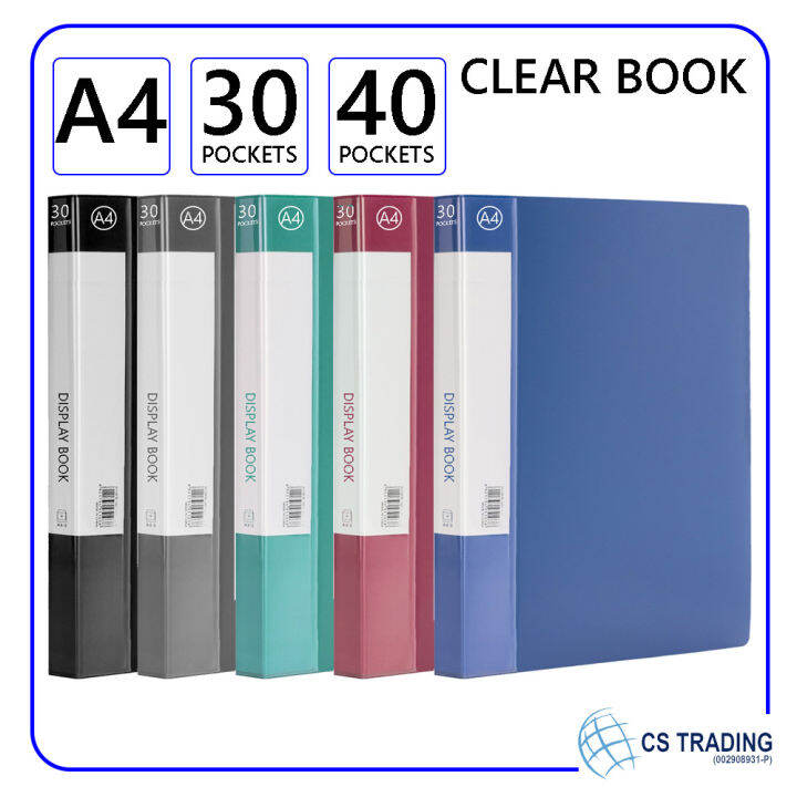 A4 30 Pocket / 40 Pocket Clear Book / Clear Holder / Display Book