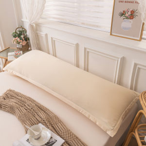SUNLIGHT HOME Solid Color Bolster CaseBreathable Double Pillow CaseOne-piece Double PillowcaseLengthen Pillow Case