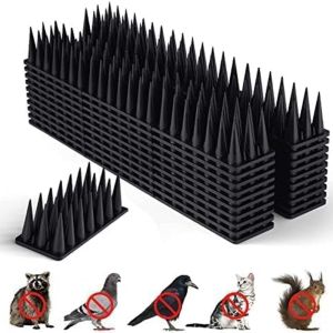 538TD 8/12pcs Anti Climb Bird Scarer Repeller Waterproof Long Lasting Anti Bird Spike Strip Bird Scarer Black Bird Defender Spikes Balcony Eaves
