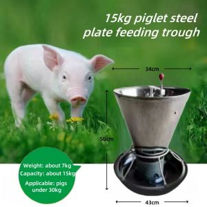 Stainless Automatic piglets feeder capacity 15 kgs and 30kgs piglets feeding trough Suckling pig automatic feeder