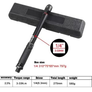 Kunci Torsi 1/4 1/2 Kunci Momen Torsi Untuk Motor 5-210N.m Automotive Torque Spanner Wrench Ratchet Stang Kunci Shock Dua Arah Penyesuaian Kunci