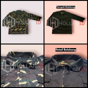 JAKET BOLAK BALIK BB TENTARA HIJAU LORENG BANSER / ARMY CAMO TACTICAL / TNI ABRI BANSER