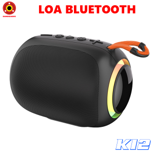 Loa Bluetooth Di Động K12 Âm Bass Căng Kết Nối Nhanh Pin Trâu Chuẩn Kháng Nước IPX7 Đèn Màu RGB