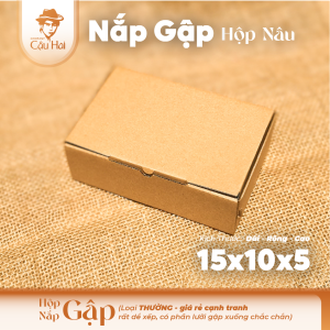 Set 20 Hộp carton nắp GẬP 15x10x5