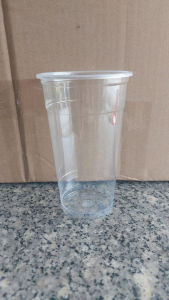 Set 100 cái Ly nhựa PP 700ml - 23oz 24oz UKP (Loại dày Nắp 95mm)